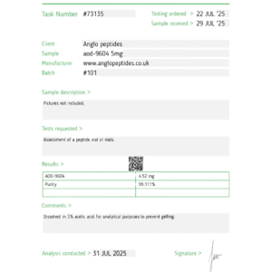 AOD-9604 5mg Research Peptide