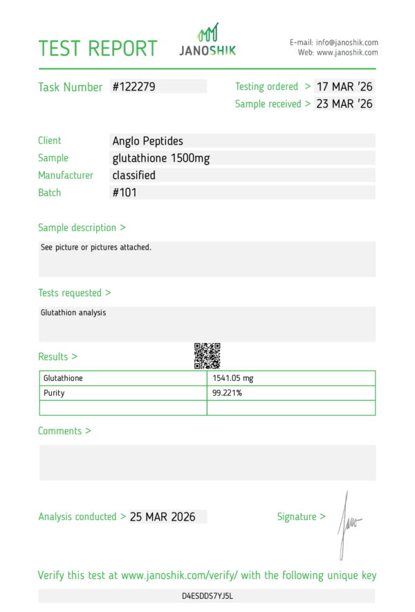 glutathione_101 Glutathione – 1500mg Research Peptide