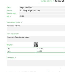 VIP 10MG research peptide